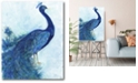 Courtside Market The Blue Peacock Gallery-Wrapped Canvas Wall Art - 16" x 20"